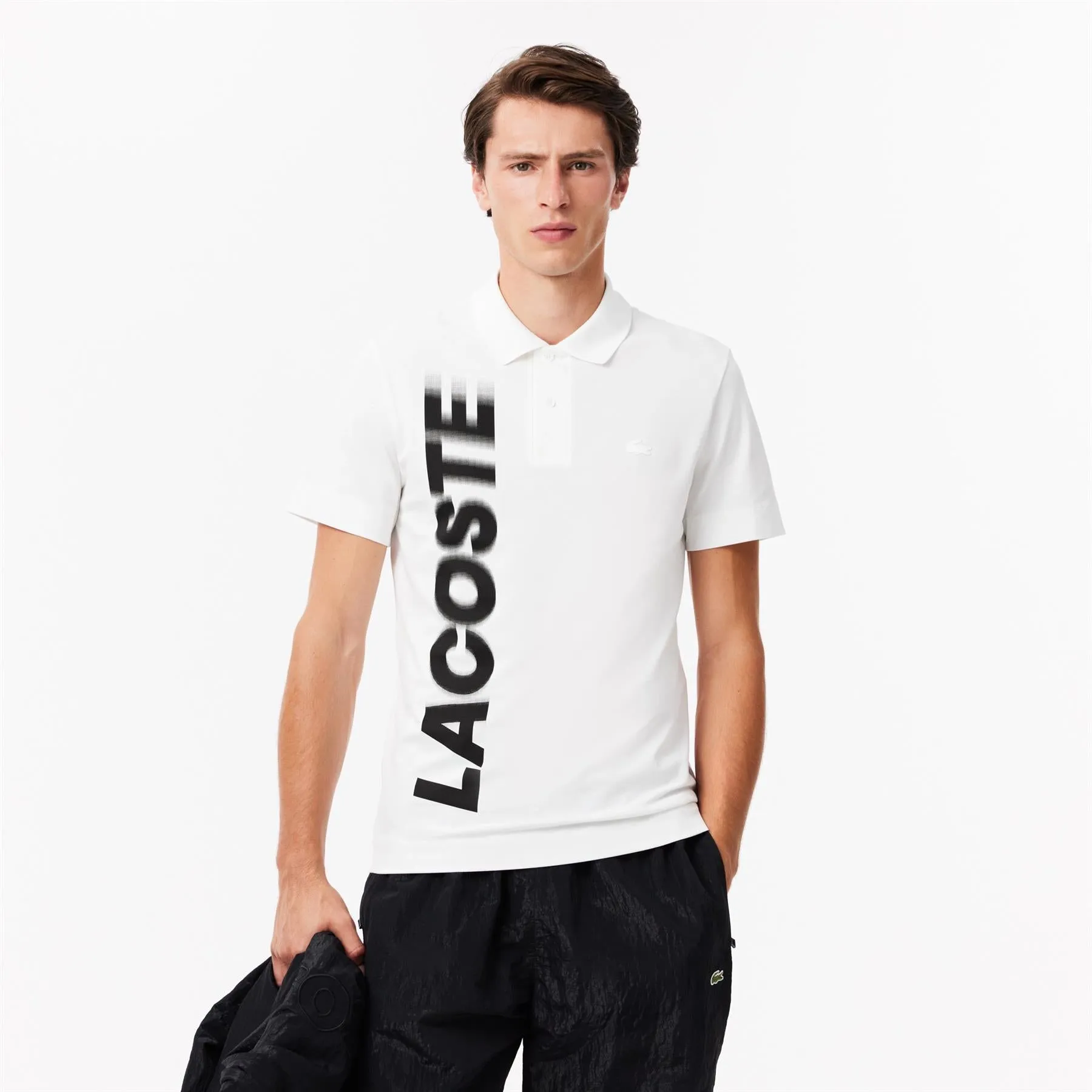 Blurred Logo Cotton Stretch Polo White - AW24