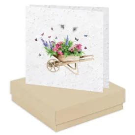 Boxed Wheelbarrow Plantable Seed Earring Card