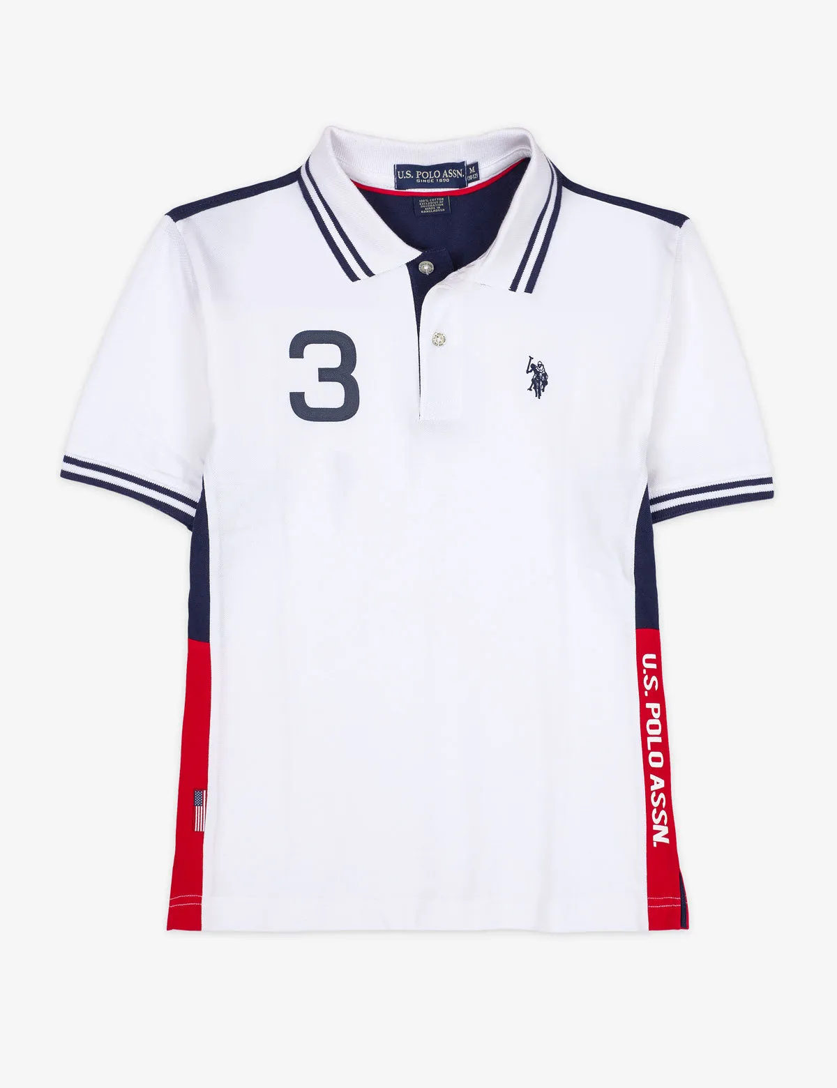 BOYS COLORBLOCK SIDE STRIPE POLO SHIRT