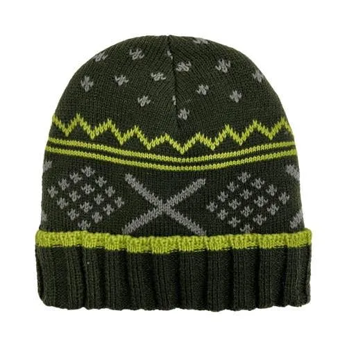 Boys Fleece Lined Knit Nordic Cuff Hat