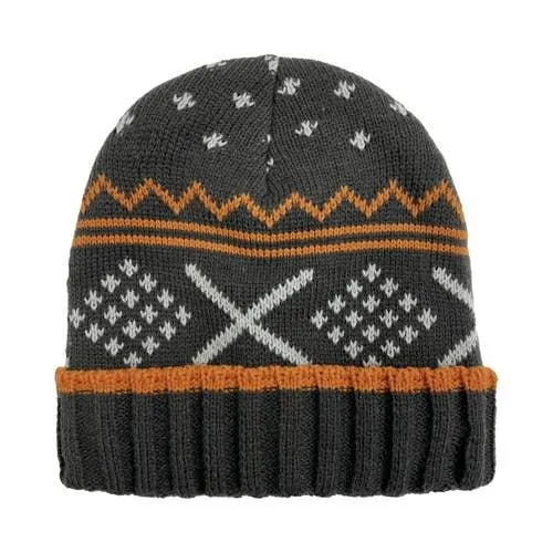 Boys Fleece Lined Knit Nordic Cuff Hat