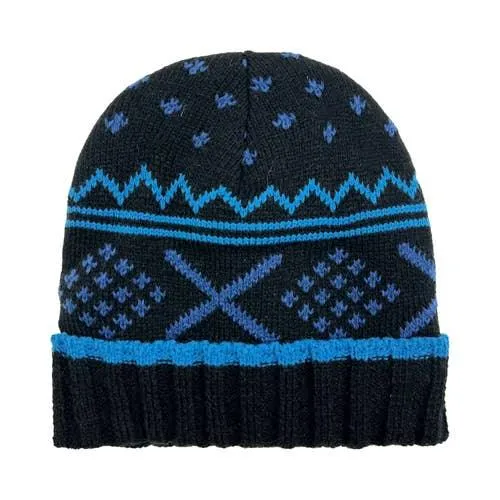 Boys Fleece Lined Knit Nordic Cuff Hat