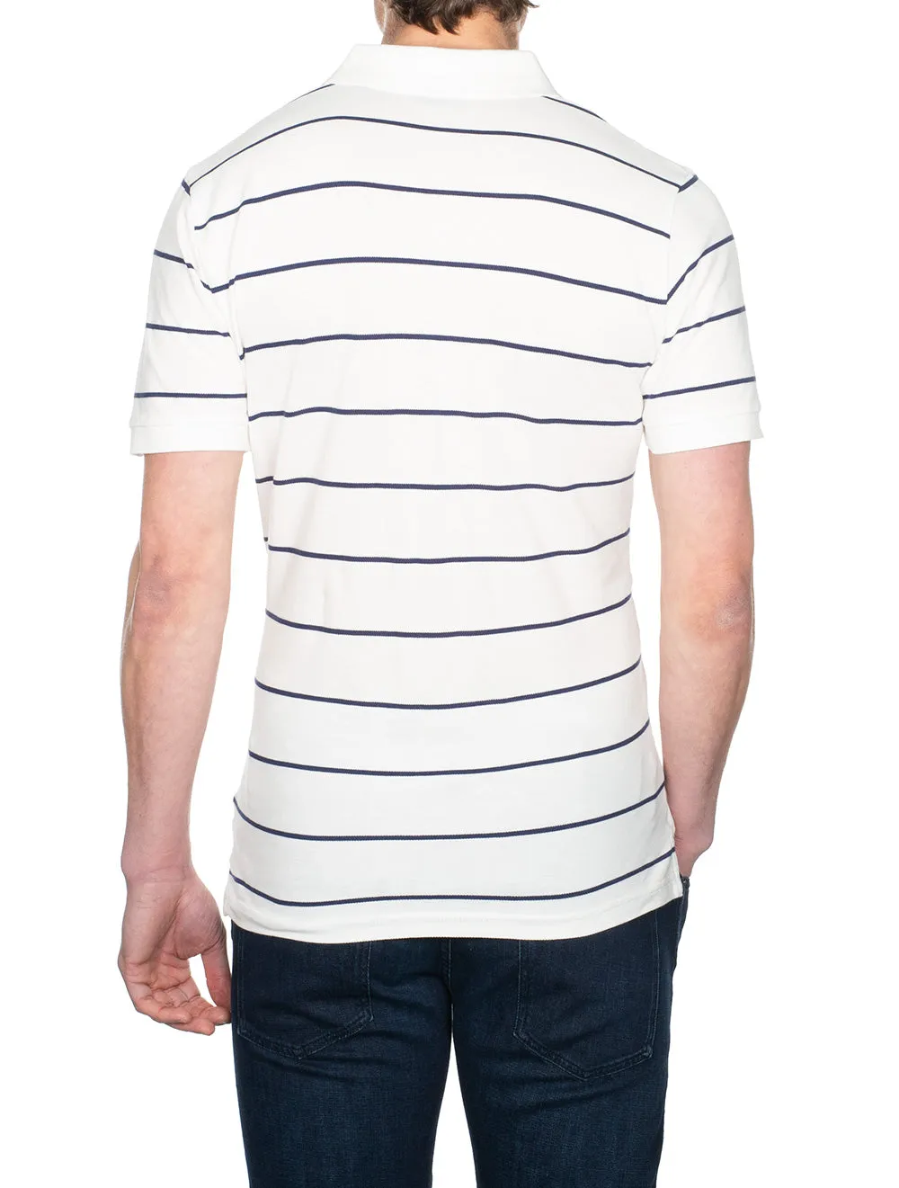 Br Stripe Pique Short Sleeve Rugger Eggshell