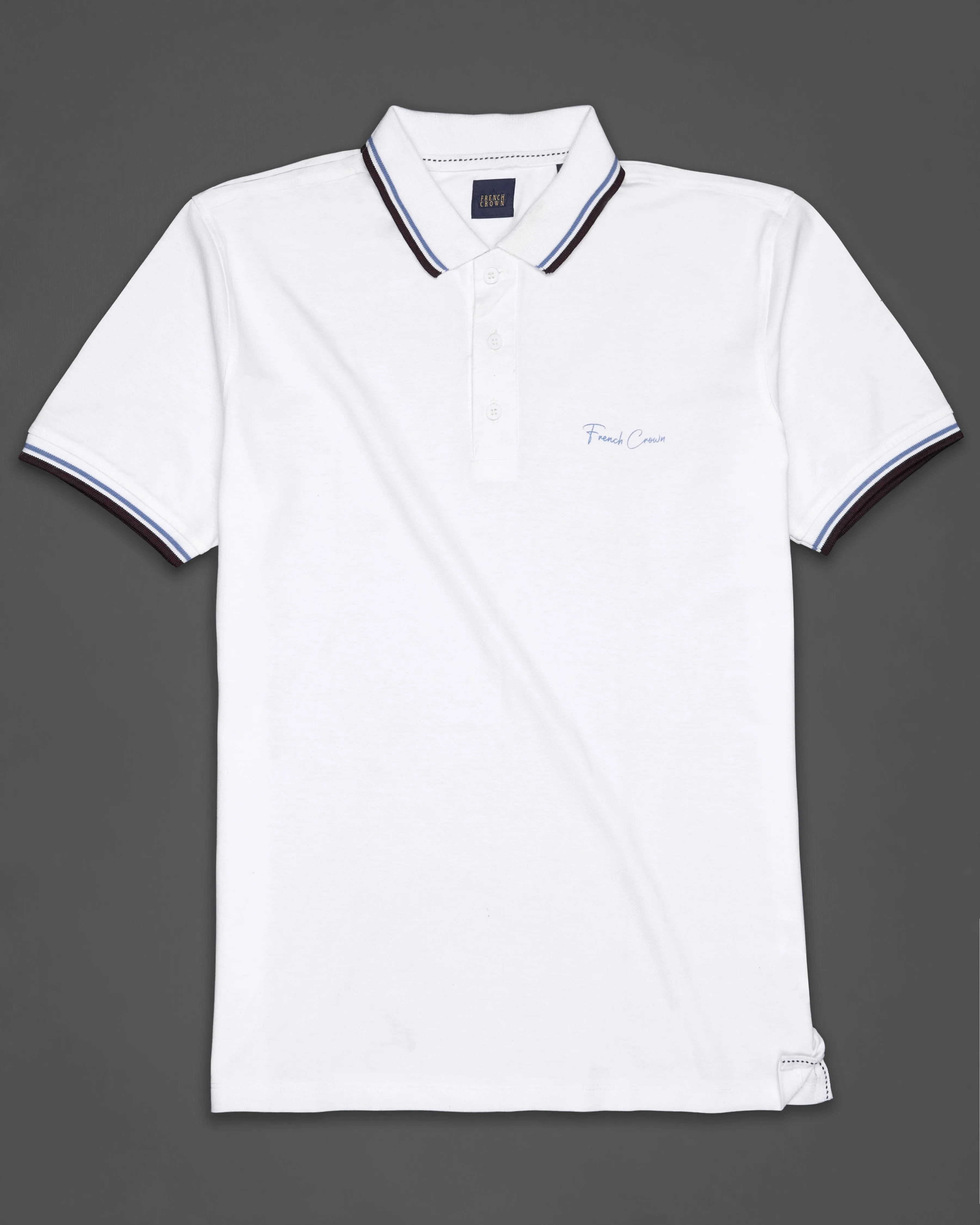 Bright White  Organic Cotton Mercerised Pique Polo