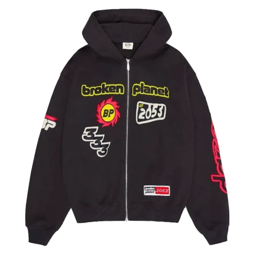 Broken Planet Market Performance Zip Up Hoodie