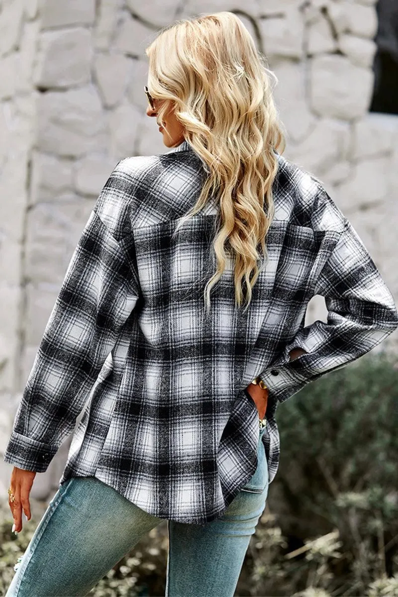 BUTTON DOWN CASUAL PLAID SHIRTS