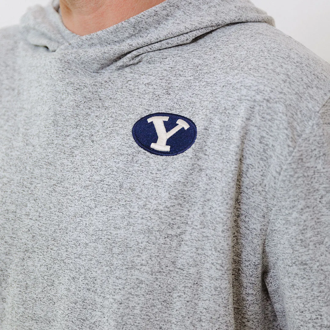 BYU Men's Travel Hoodie, Heather Grey