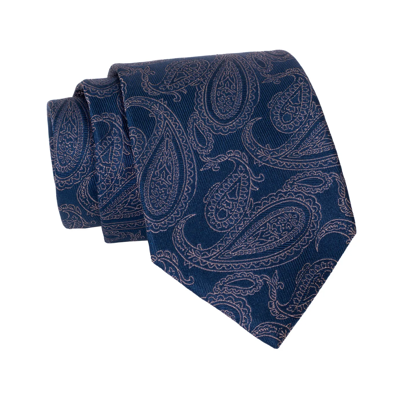 Caledonia Paisley Silk Tie, Blue / Bronze