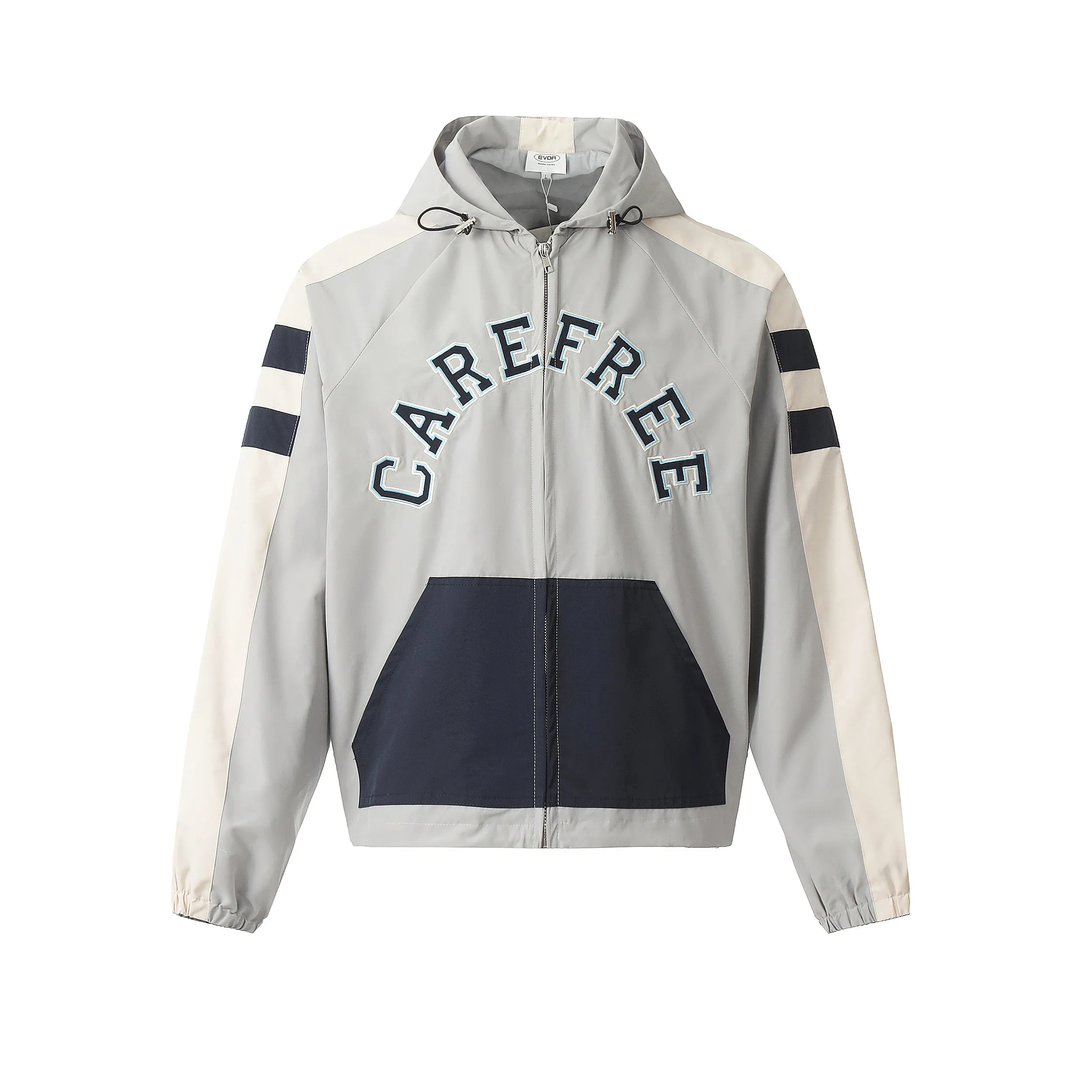 Carefree | Retro Athletic Zipper Hoodie