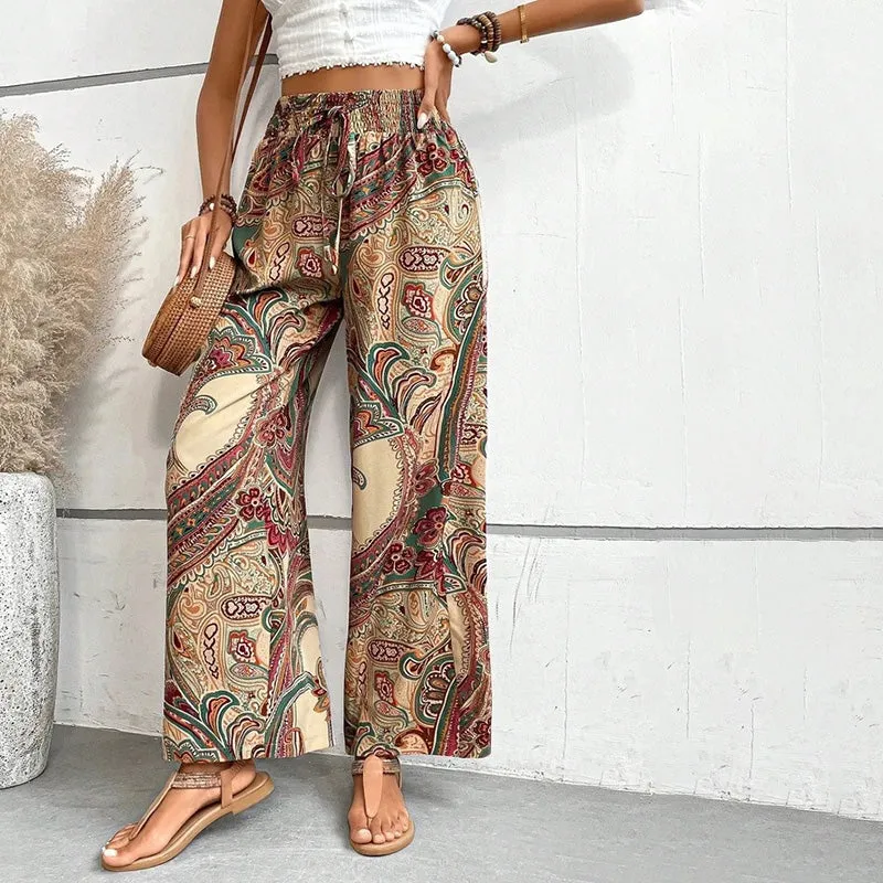 Casual Ethnic Print Pants