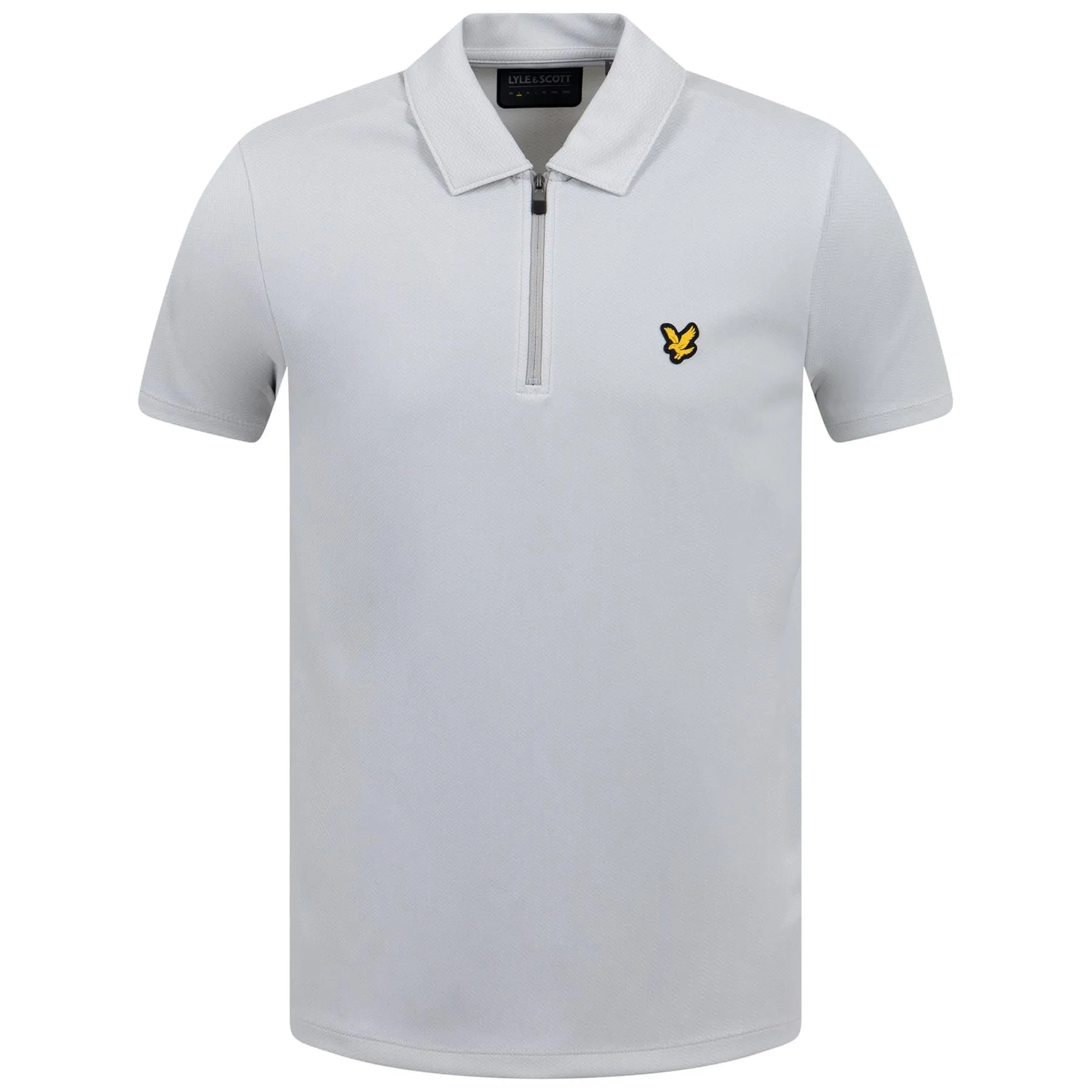 Chevron Zip Polo Pebble/White - SS23