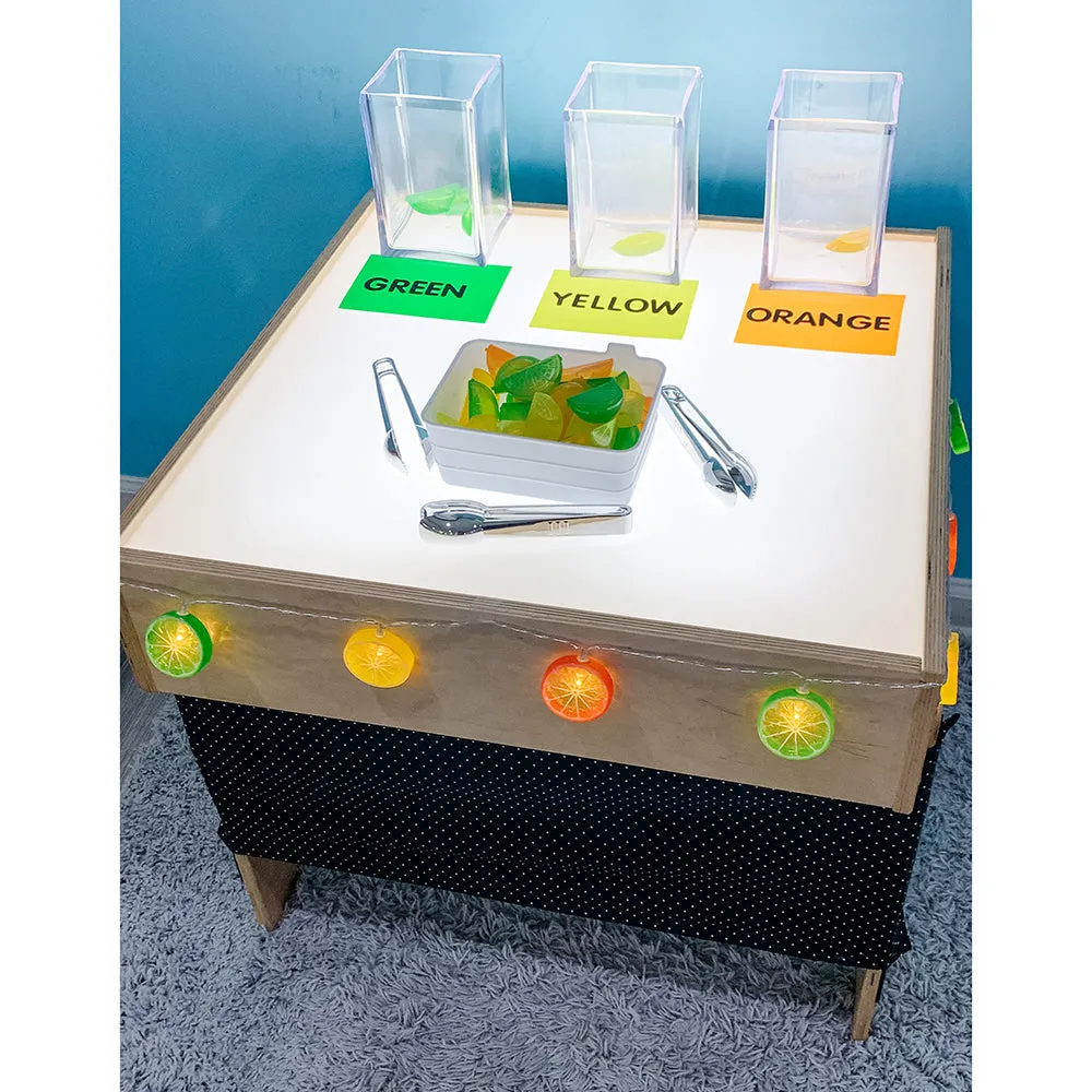 Child-Size LED Light Table with Storage