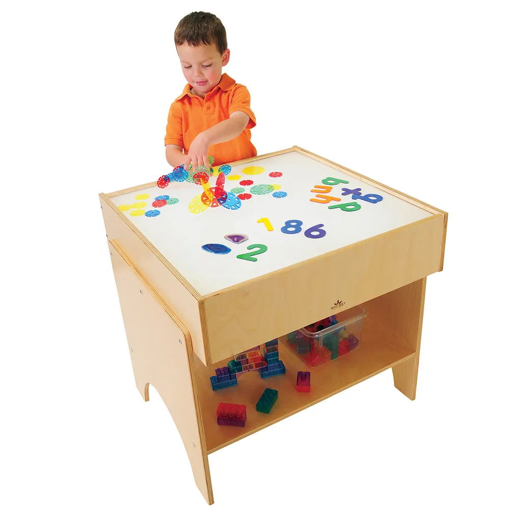 Child-Size LED Light Table with Storage