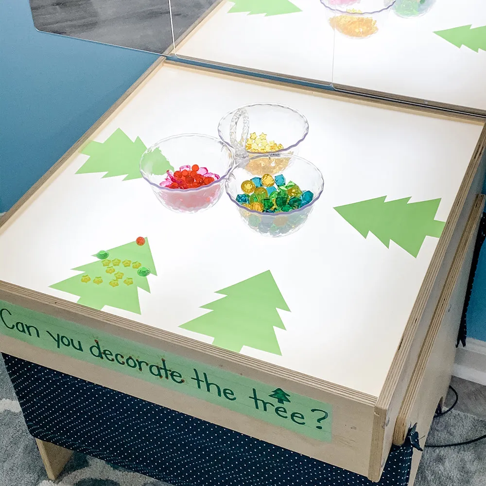 Child-Size LED Light Table with Storage