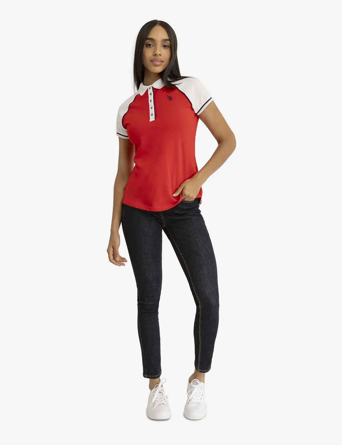 COLORBLOCK RAGLAN POLO SHIRT