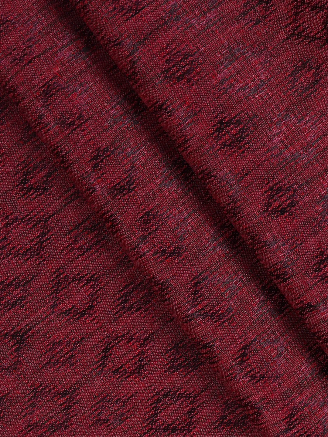 Cotton Rich Self Design Maroon Shirt Fabric High Style