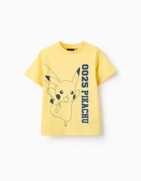 Cotton T-shirt for Boys 'Pikachu', Yellow