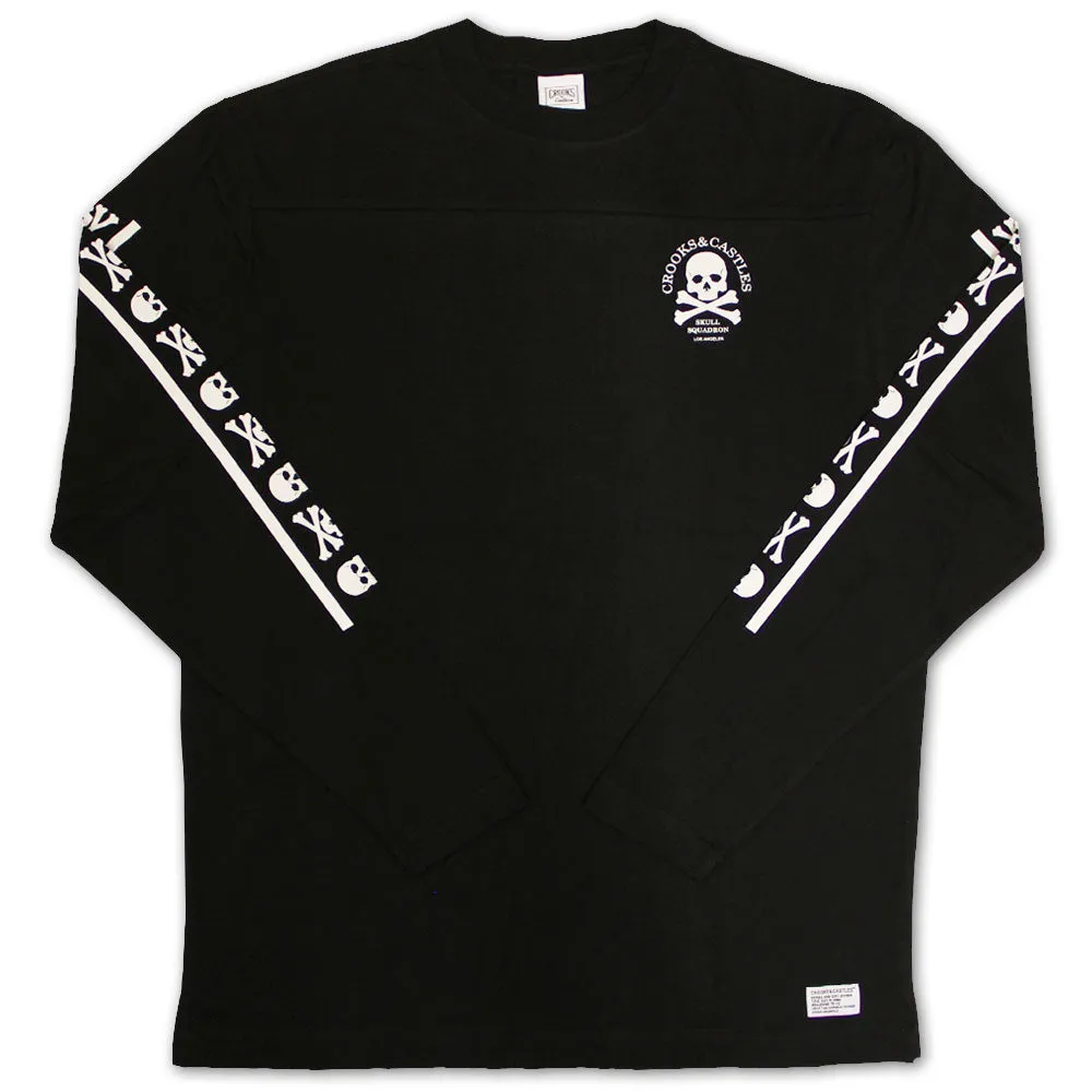 Crooks & Castles Skull Squadron Long Sleeve T-shirt Black