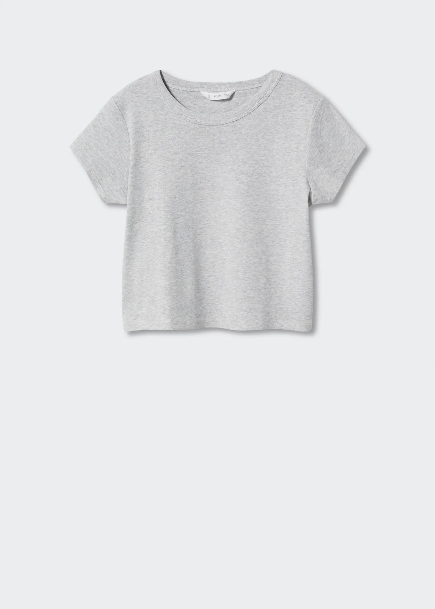 Cropped cotton T-shirt