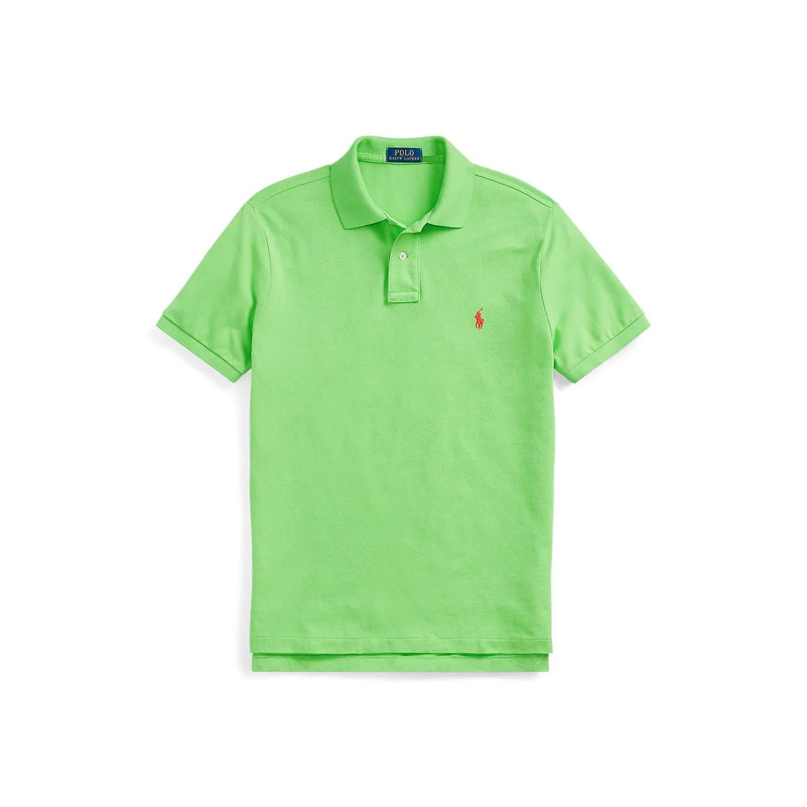 Custom Slim Fit Mesh Polo Shirt - Kiwi Lime