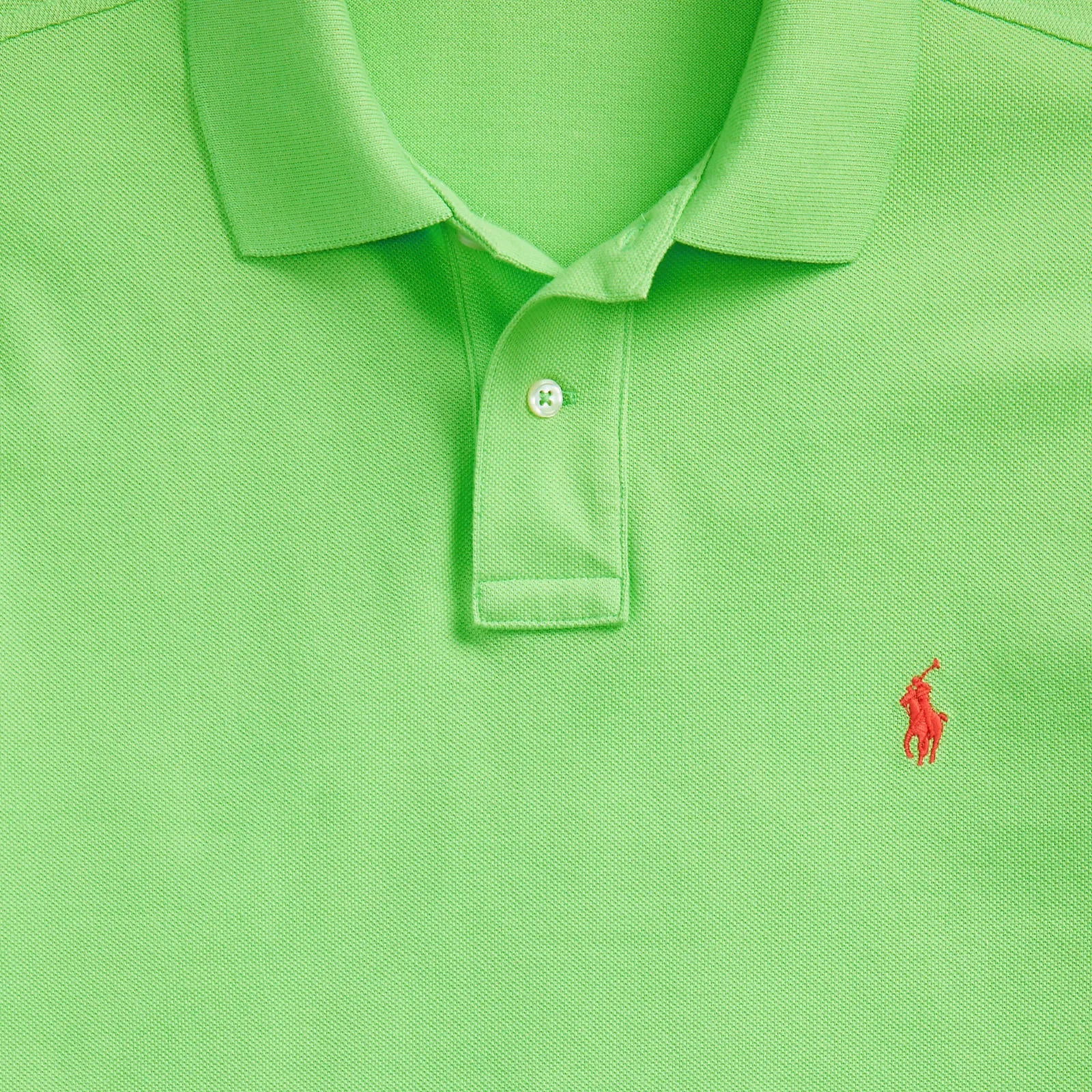 Custom Slim Fit Mesh Polo Shirt - Kiwi Lime