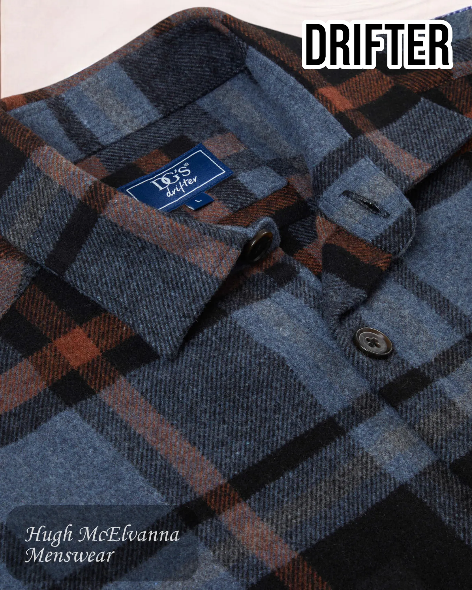 Drifter Blue Check Overshirt - 14691/27