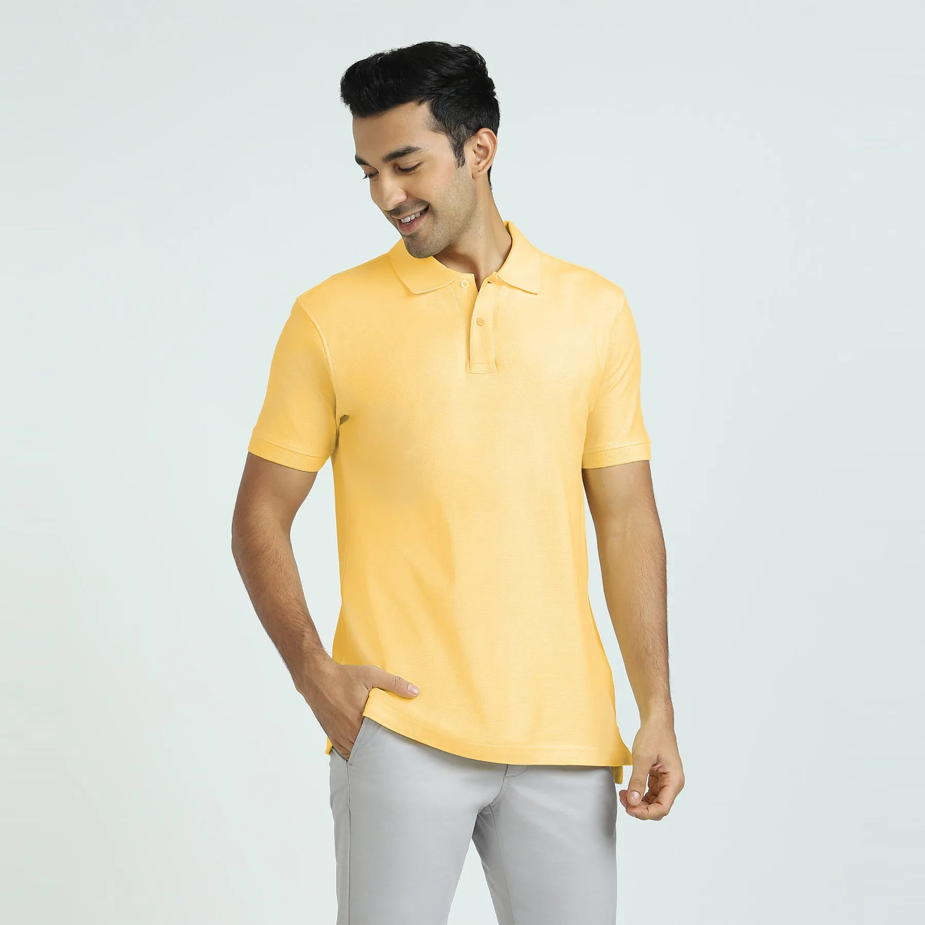 Element Combed Cotton Polo T-shirts Butter Yellow