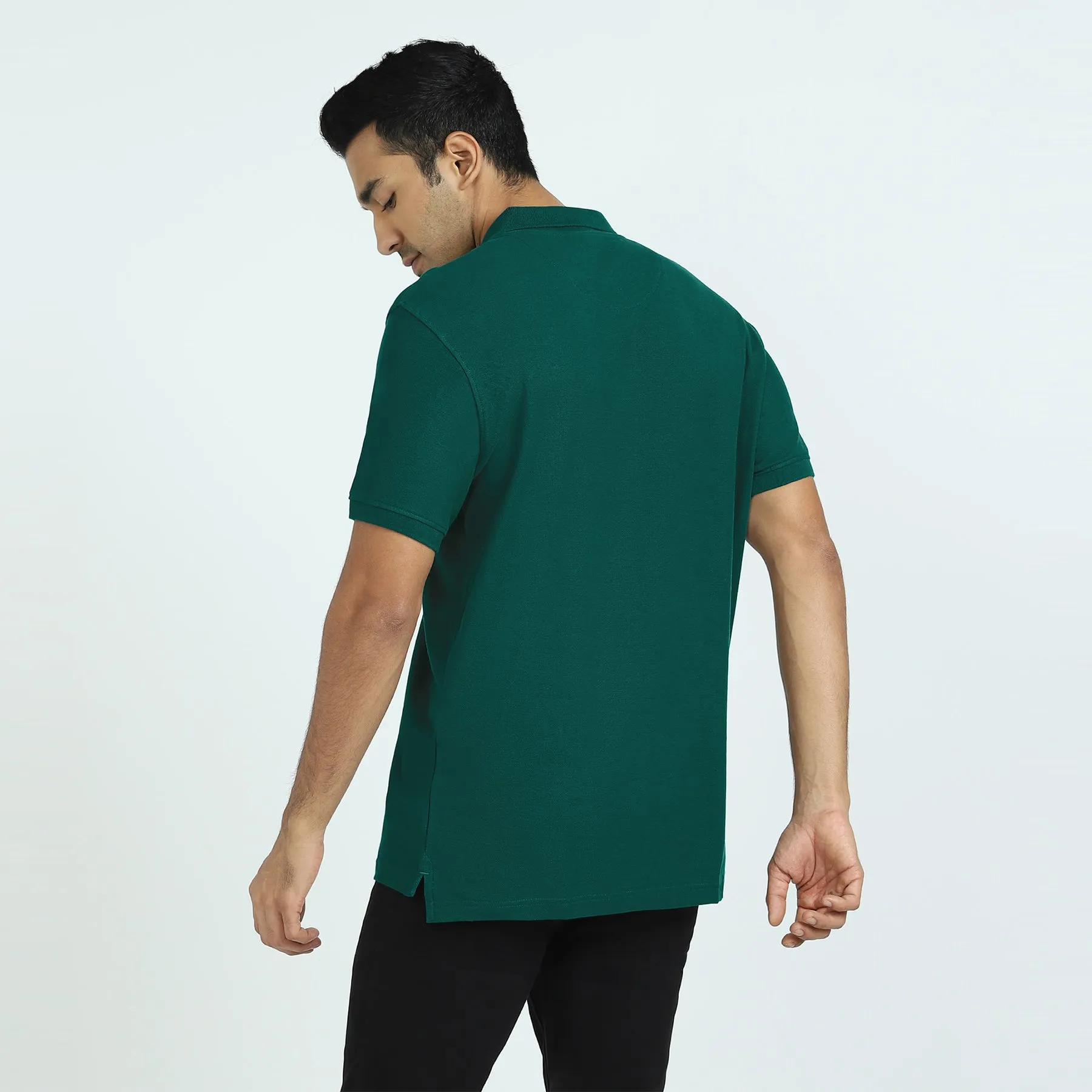 Element Combed Cotton Polo T-shirts Forest Green