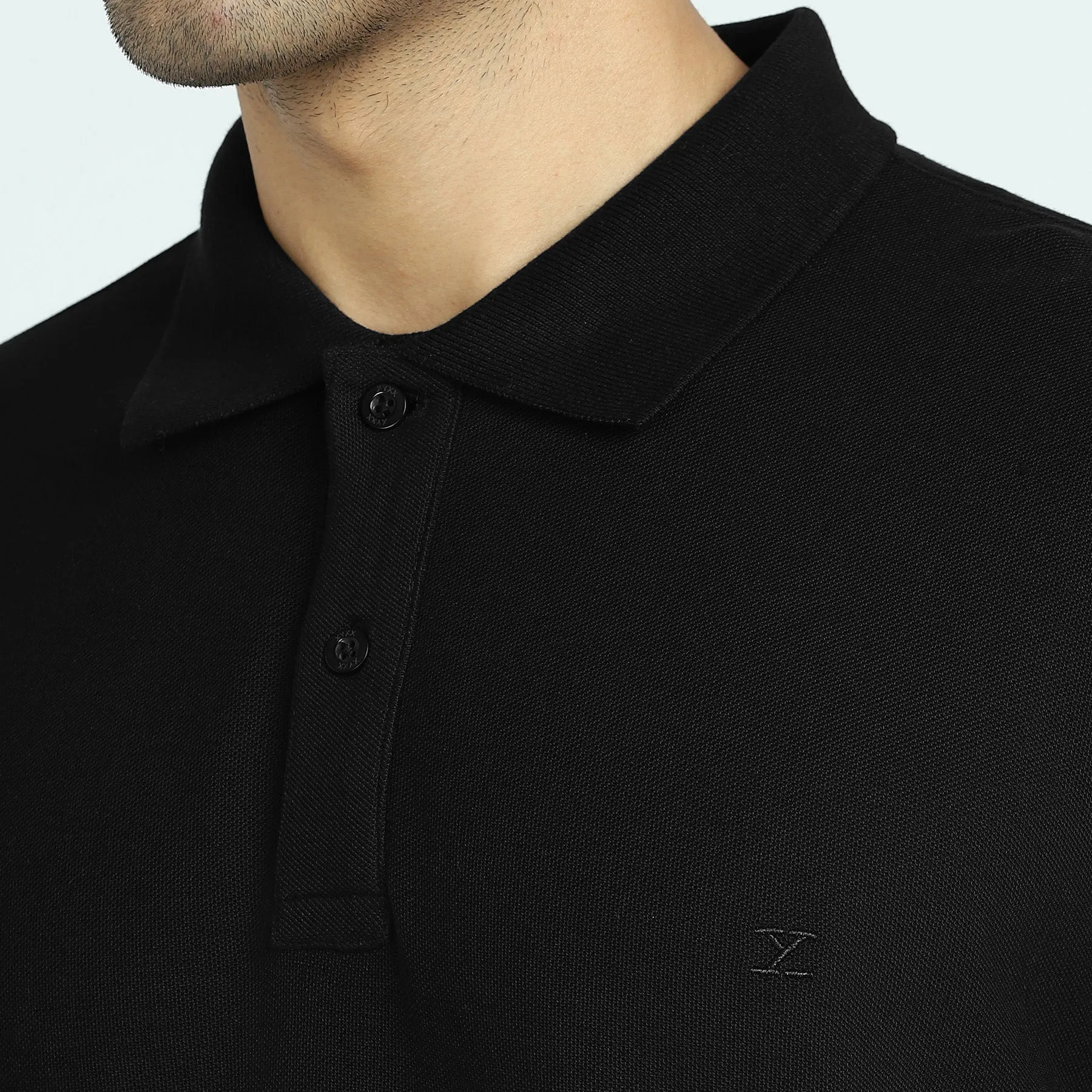 Element Combed Cotton Polo T-shirts Pitch Black