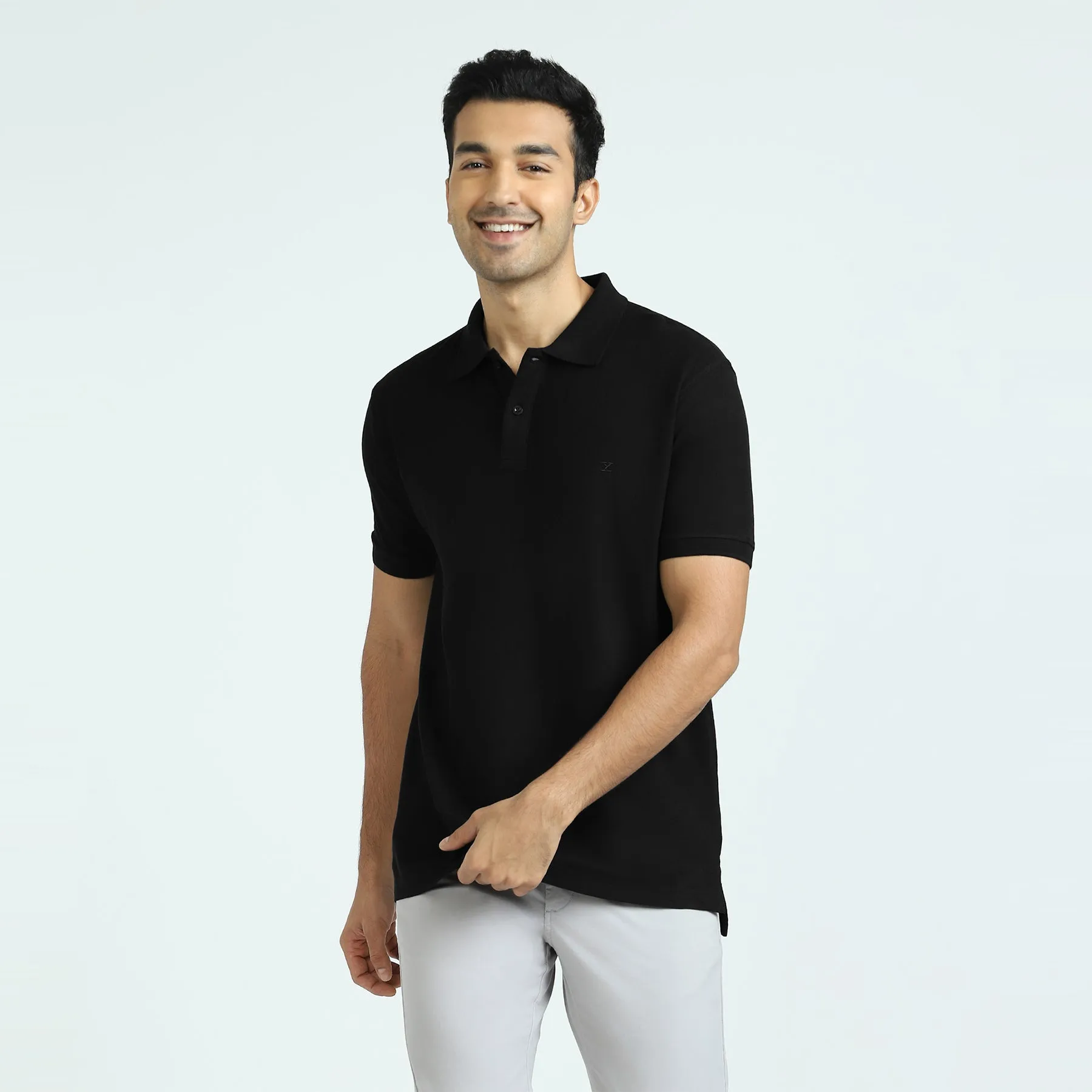 Element Combed Cotton Polo T-shirts Pitch Black