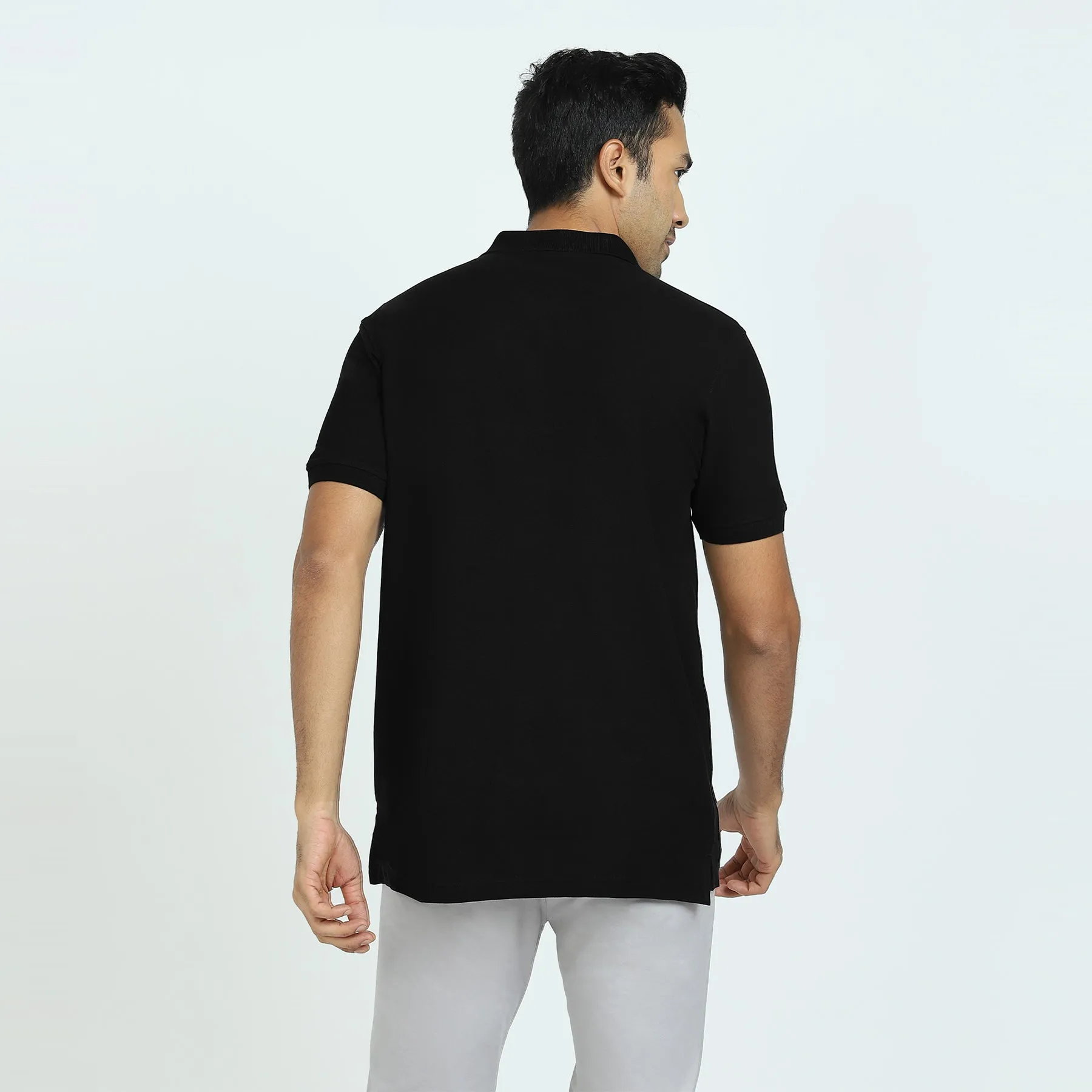 Element Combed Cotton Polo T-shirts Pitch Black