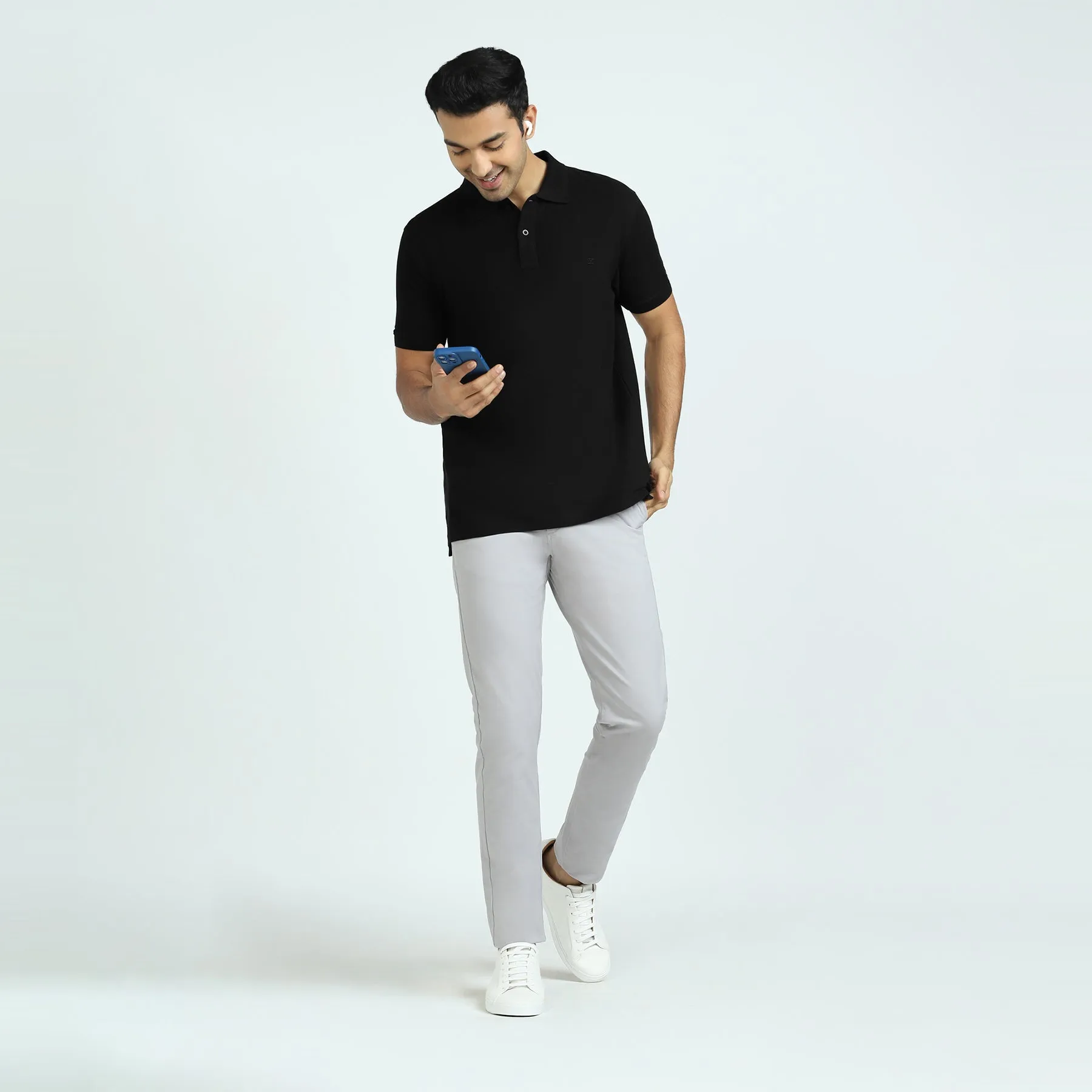 Element Combed Cotton Polo T-shirts Pitch Black