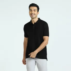 Element Combed Cotton Polo T-shirts Pitch Black