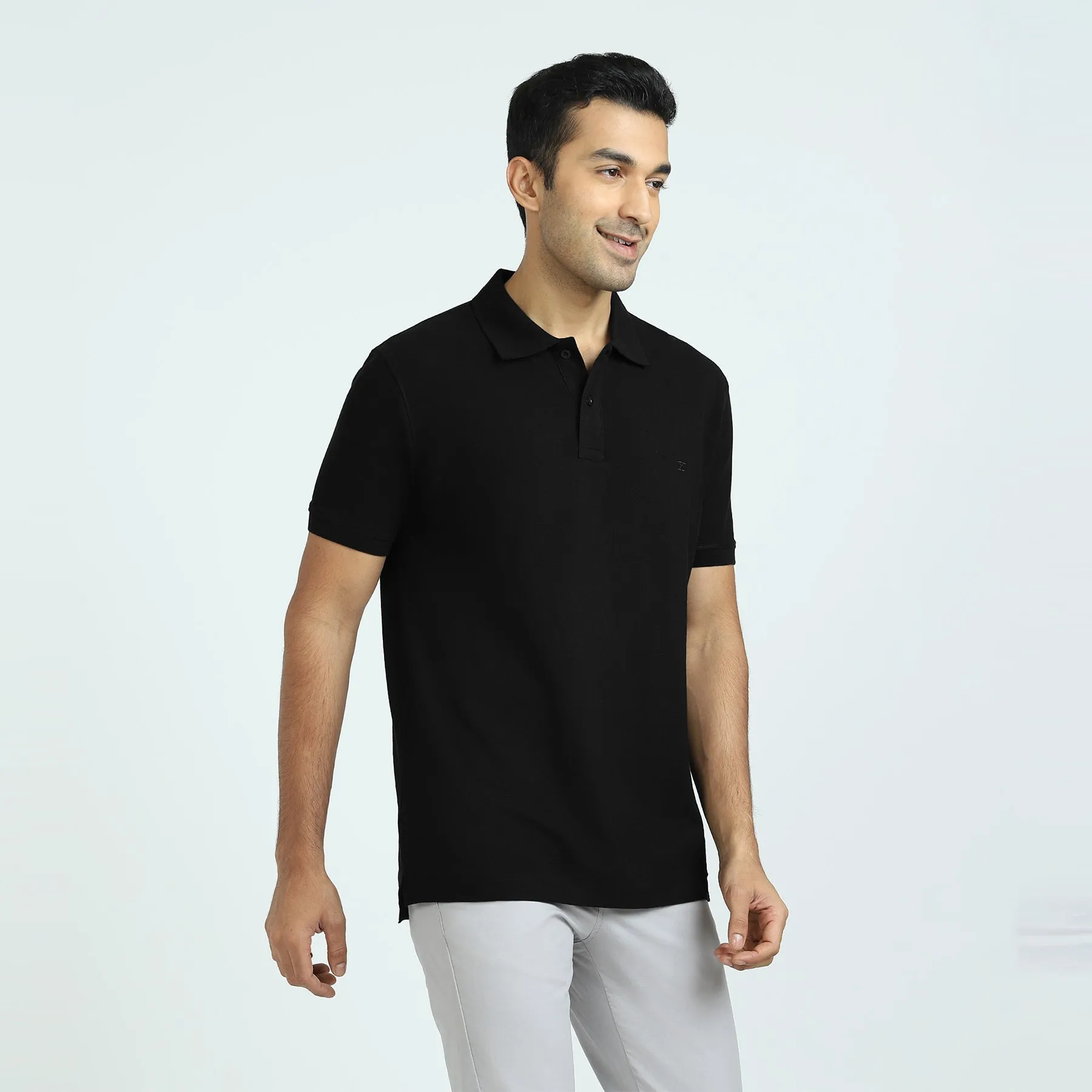 Element Combed Cotton Polo T-shirts Pitch Black