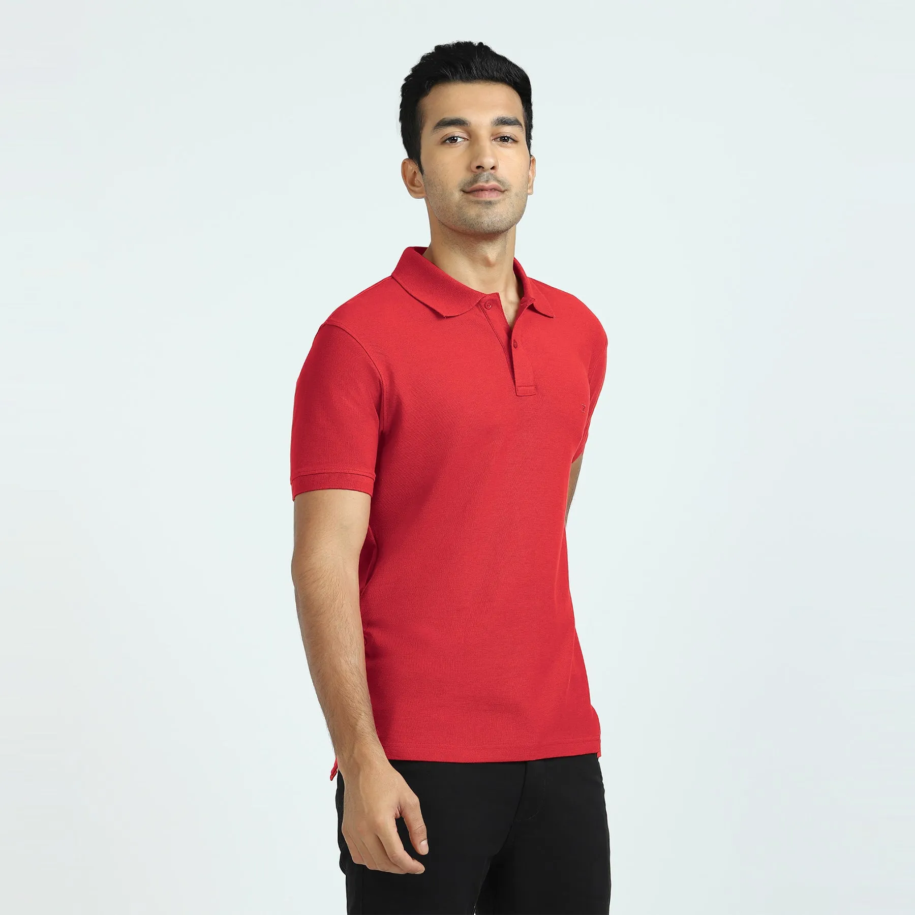 Element Combed Cotton Polo T-shirts Rio Red