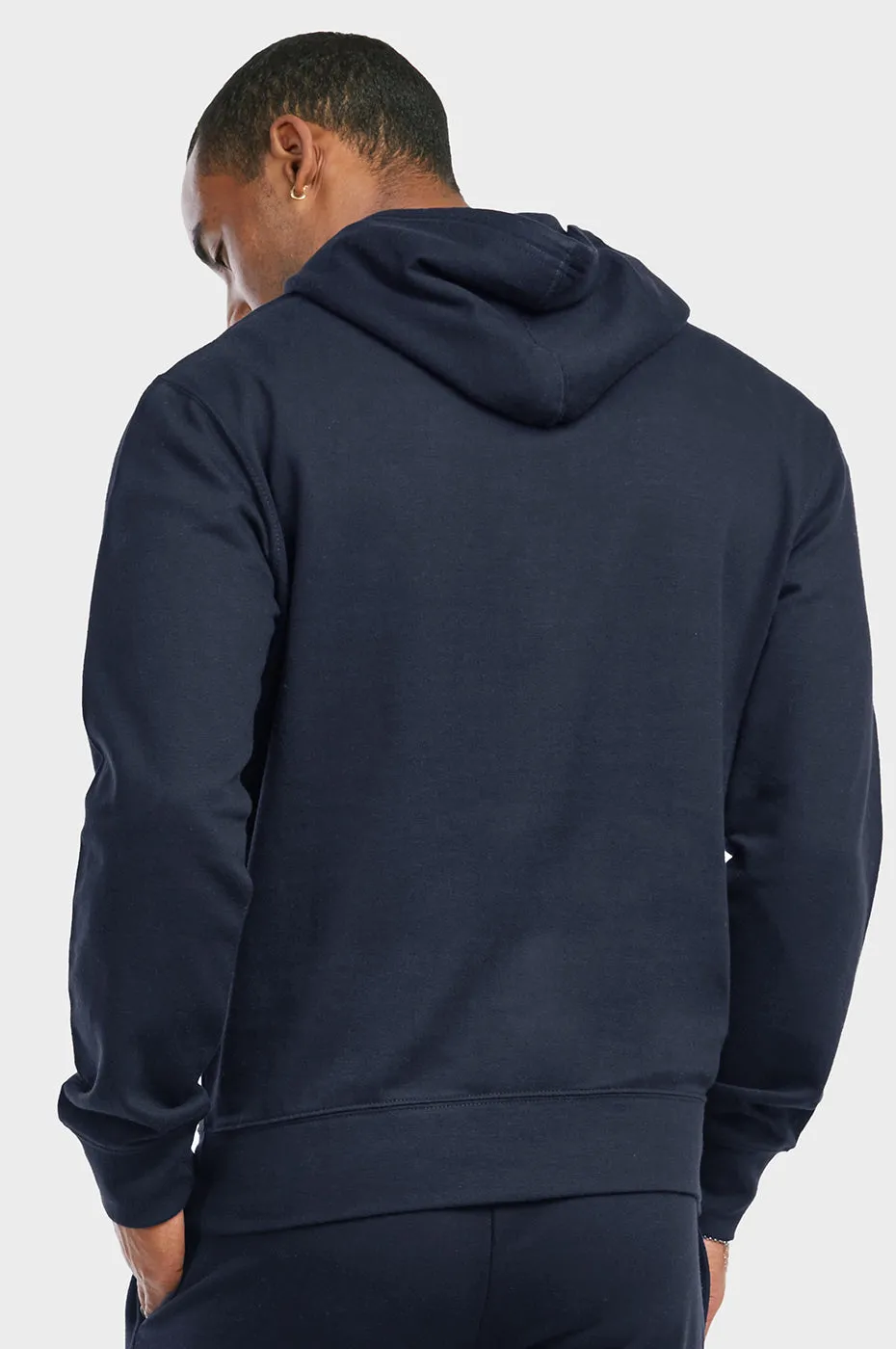 ET TU MEN'S LIGHTWEIGHT FLEECE PULLOVER HOODIE (HD1020E_NAVY)