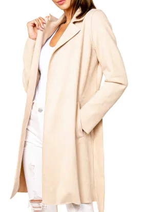 Everson Twill Suede Lite Trench Coat