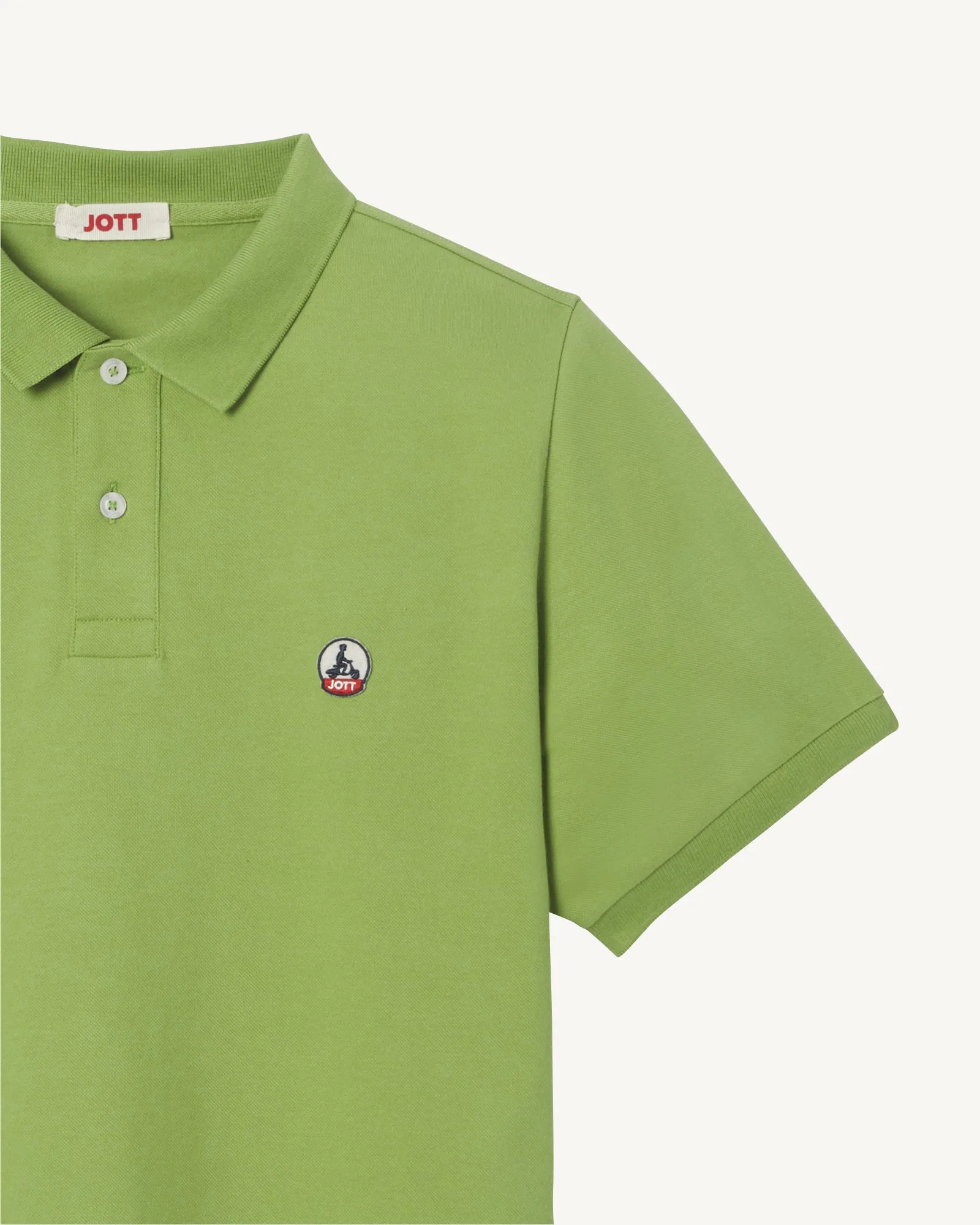 Fern green Marbella organic cotton polo shirt