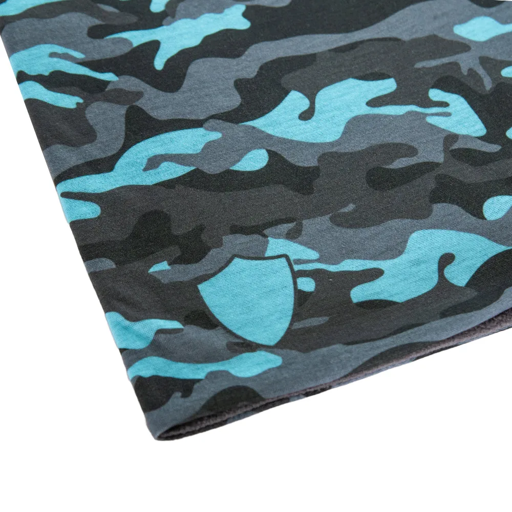 Fleece Face Shields® | Aqua Military Camo