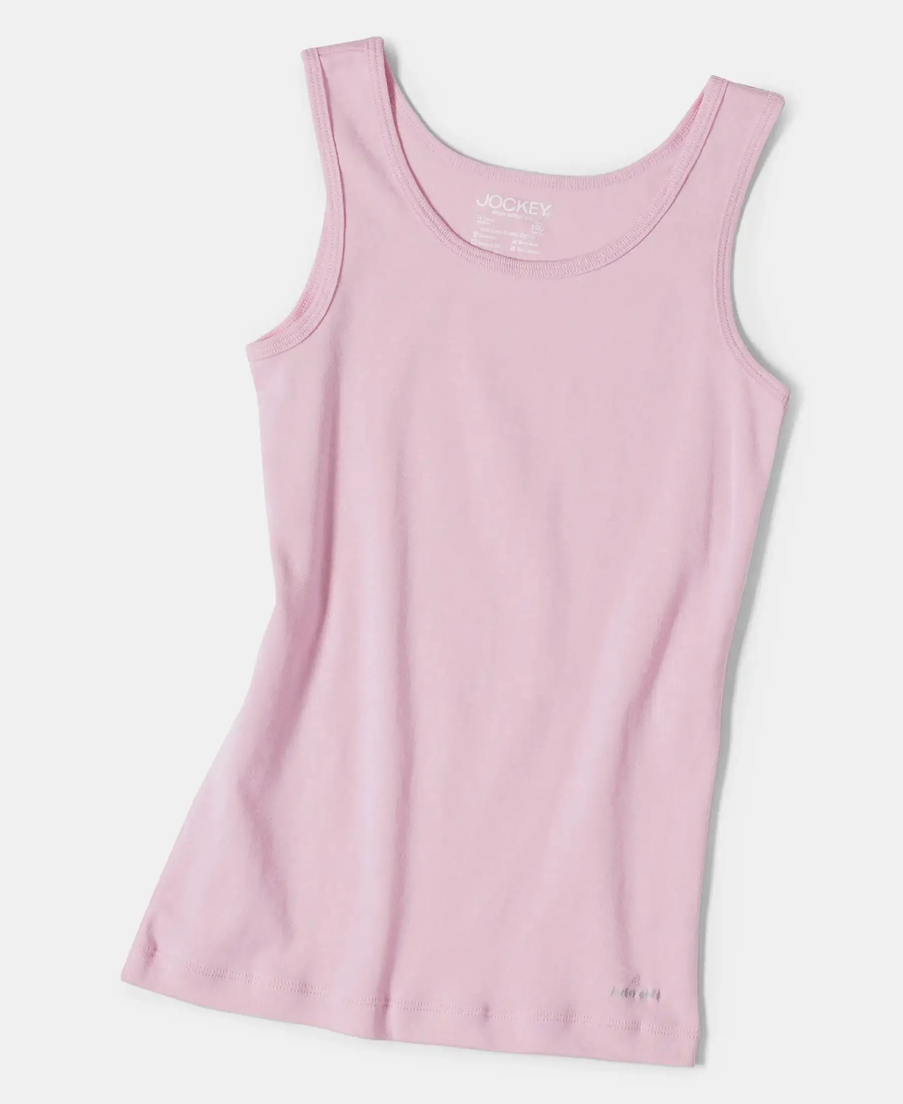 Girl's Super Combed Cotton Rib Solid Inner Tank Top - Sweet Lilac