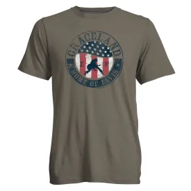 Graceland Home of Elvis Circle Flag T-Shirt