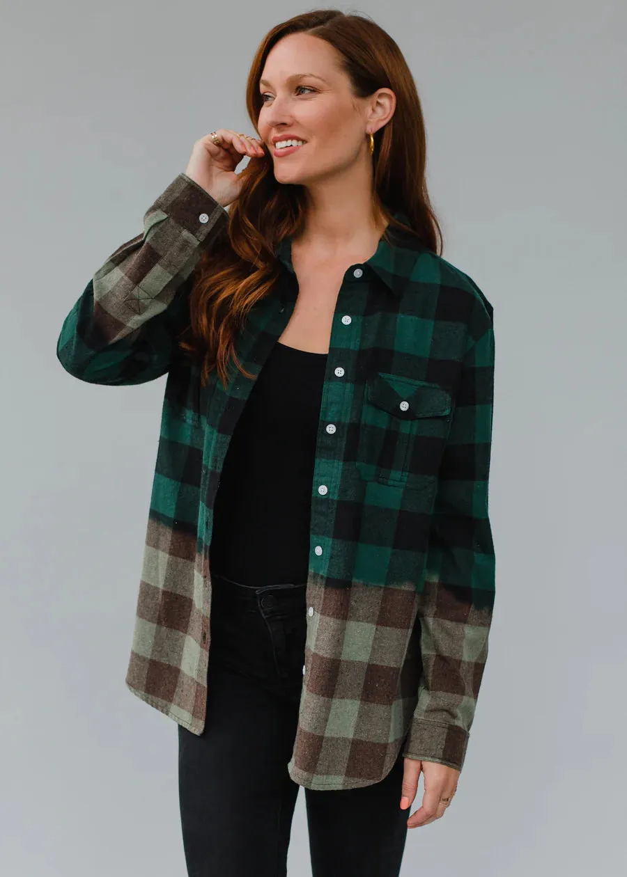 Green Ombre Flannel