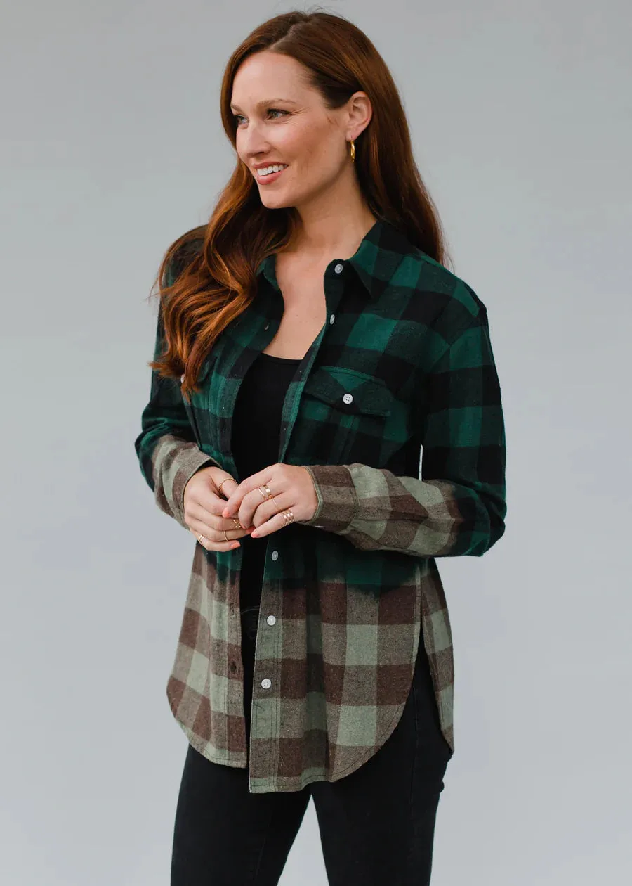 Green Ombre Flannel