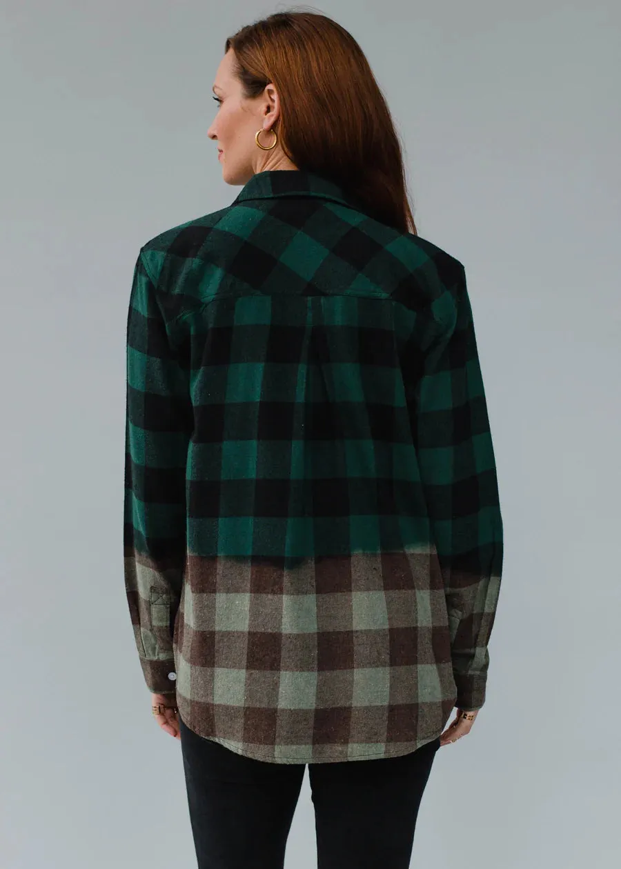 Green Ombre Flannel