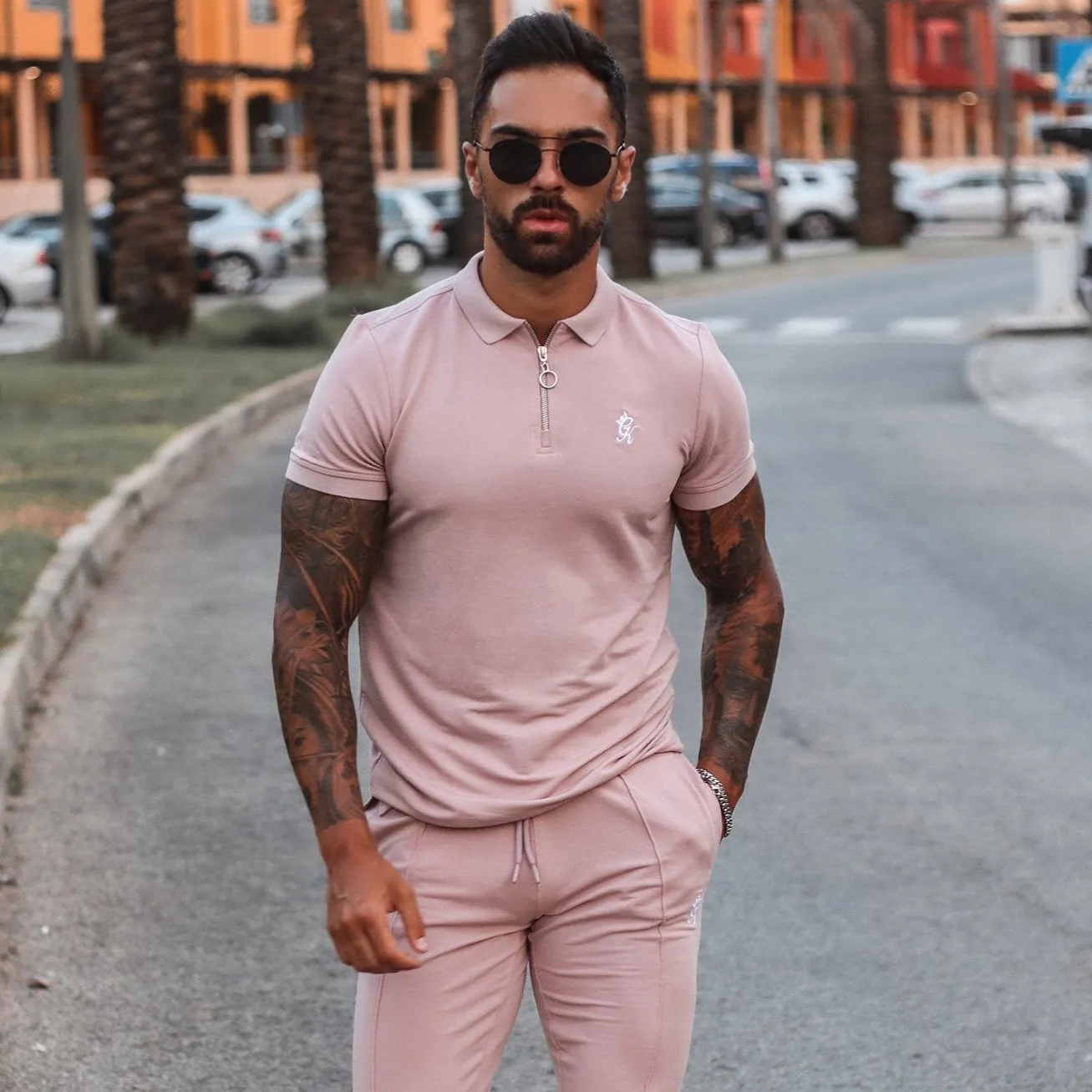 Gym King Signature Polo - Dusky Pink