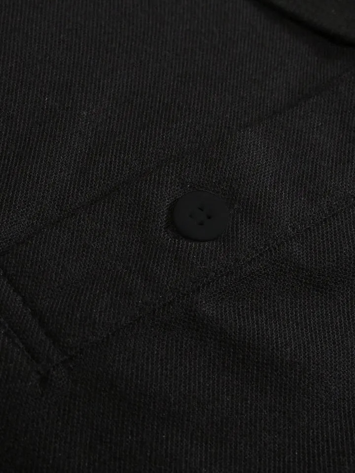 Half Zipper Hoomie Polo Shirt Brooklyn In Black