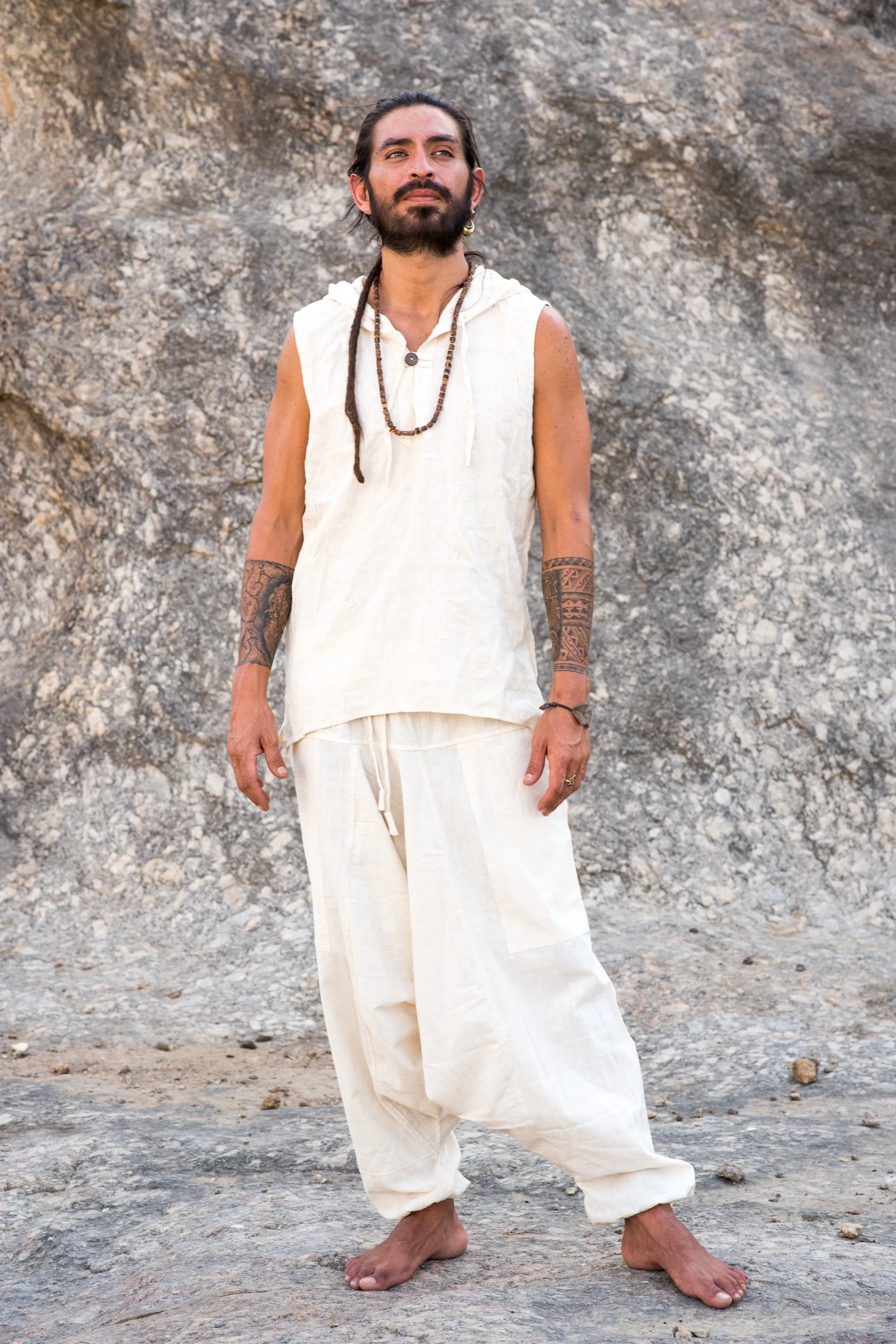 Harem Pants ⋘⋙ Handwoven Natural Khadi Cotton