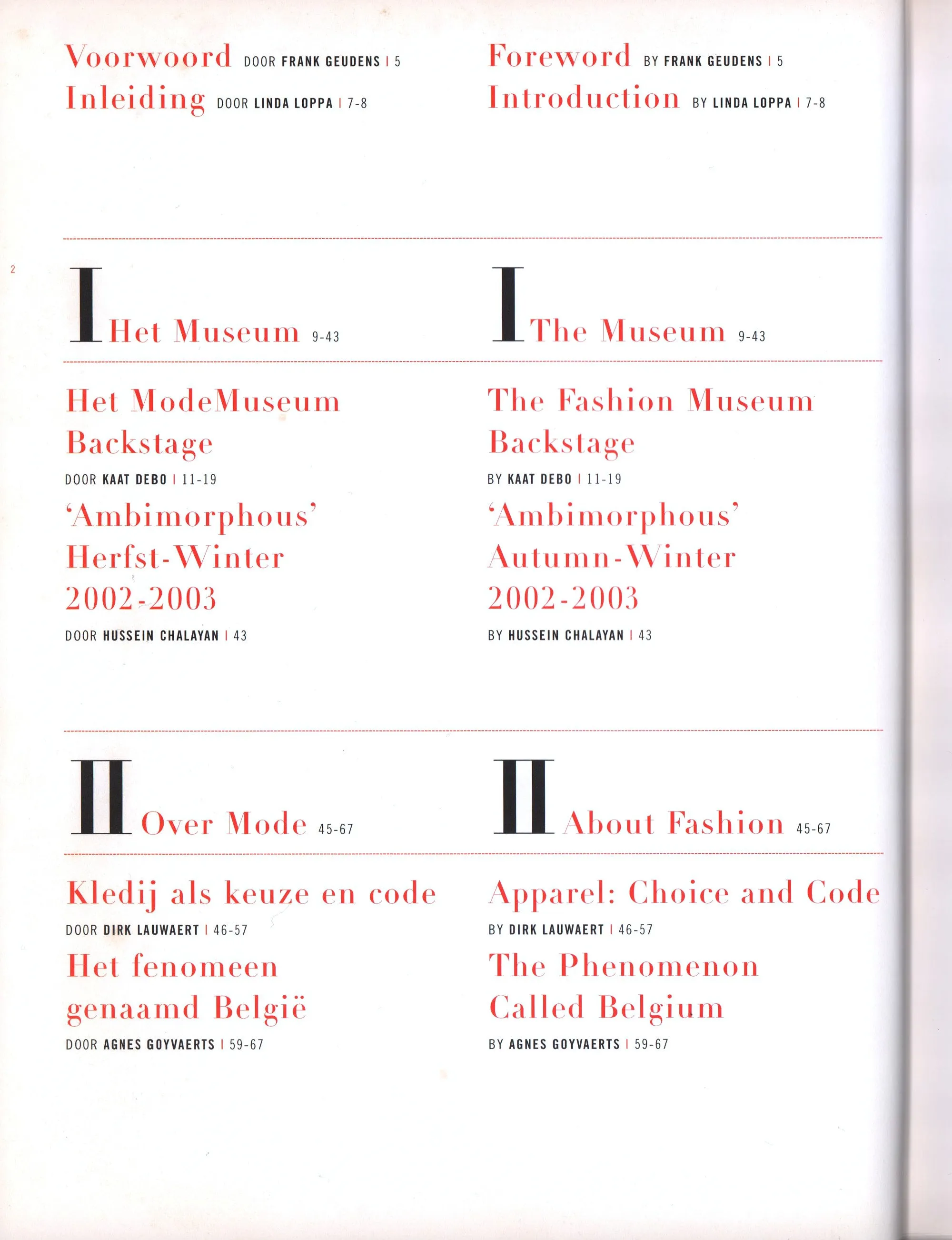 Het Modemuseum / The Fashion Museum Backstage [2002]