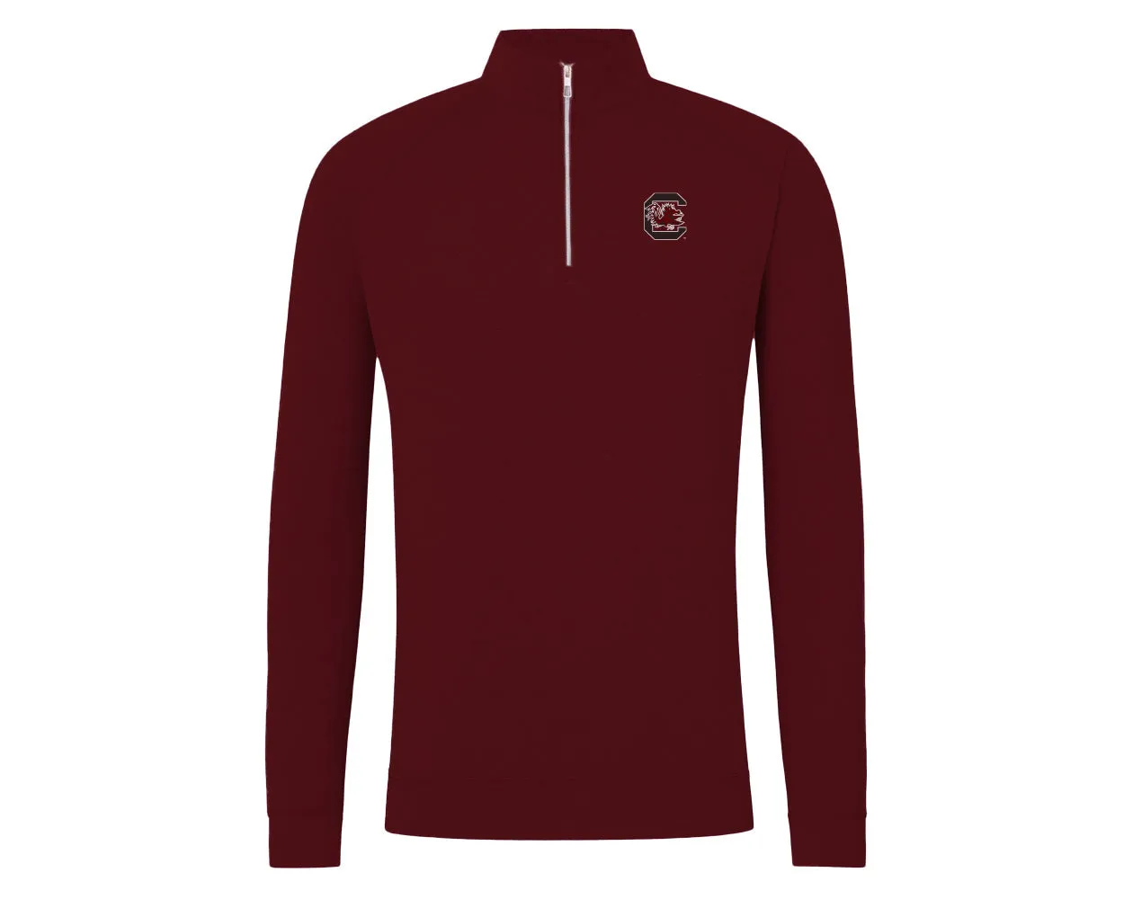 Holderness and Bourne Gamecock 1/4 Zip Pullover: Garnet with Block C