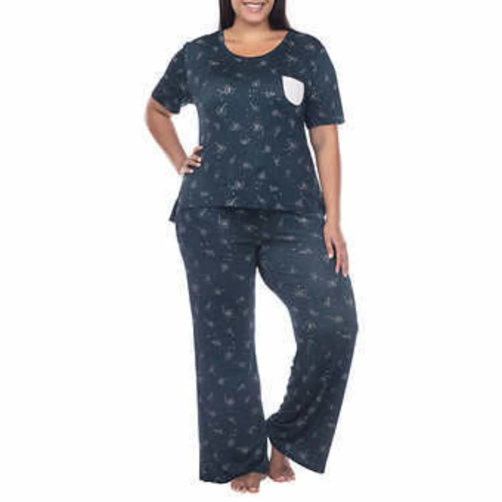 Honeydew Women's Floral Print PJ Ultra Soft 3-Piece Tee Pants & Shorts Lounge Pajama Set